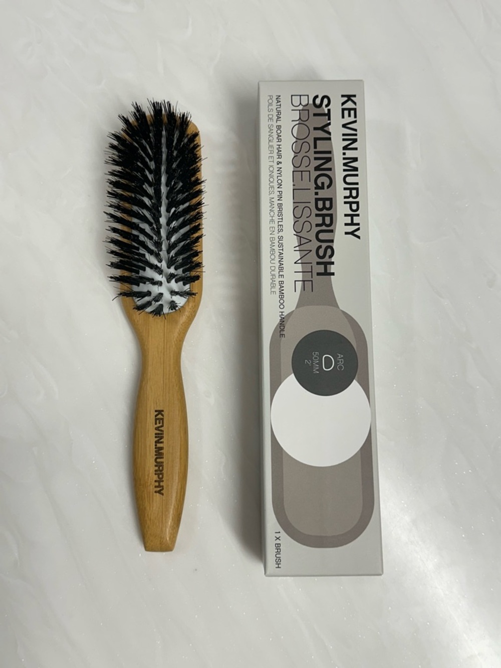 KEVIN.MURPHY Bamboo Handle Styling Brush - Black & White Bristles
